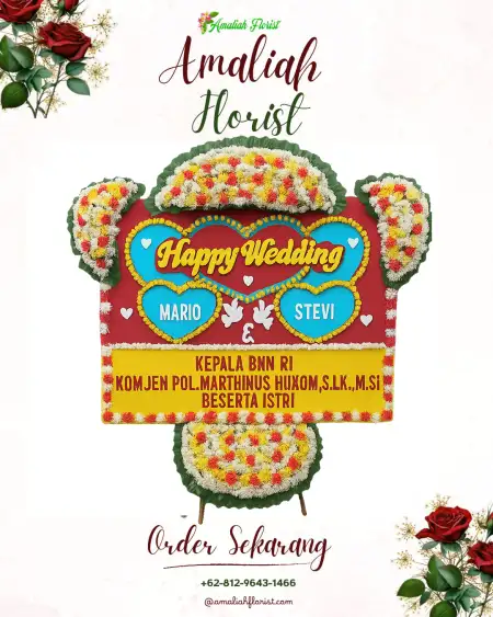Papan Bunga Pernikahan Pamengger